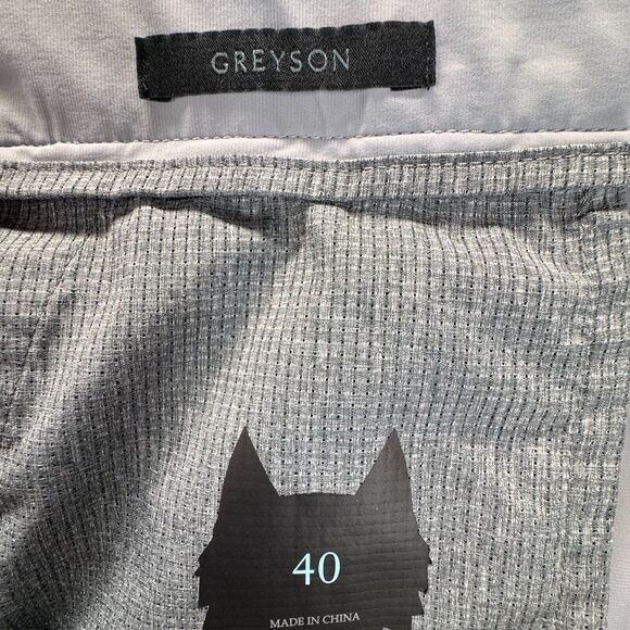 Greyson Shorts Men Size 40 Gray Chino Golf Stretch Comfort Pockets Wolf Preppy - Picture 9 of 13